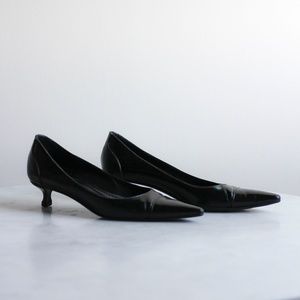 Vintage Gucci Kitten Heel Pumps Black